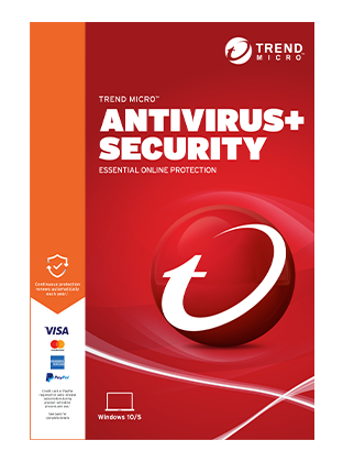 Official Trend Micro Antivirus+ Security Product Box Image